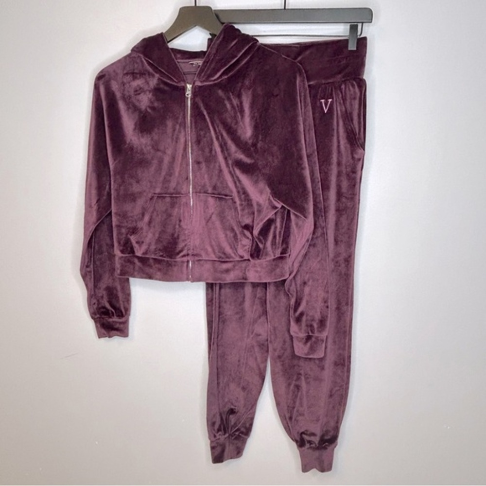 Victorias Secret Purple Velour Tracksuit Size‎ XS